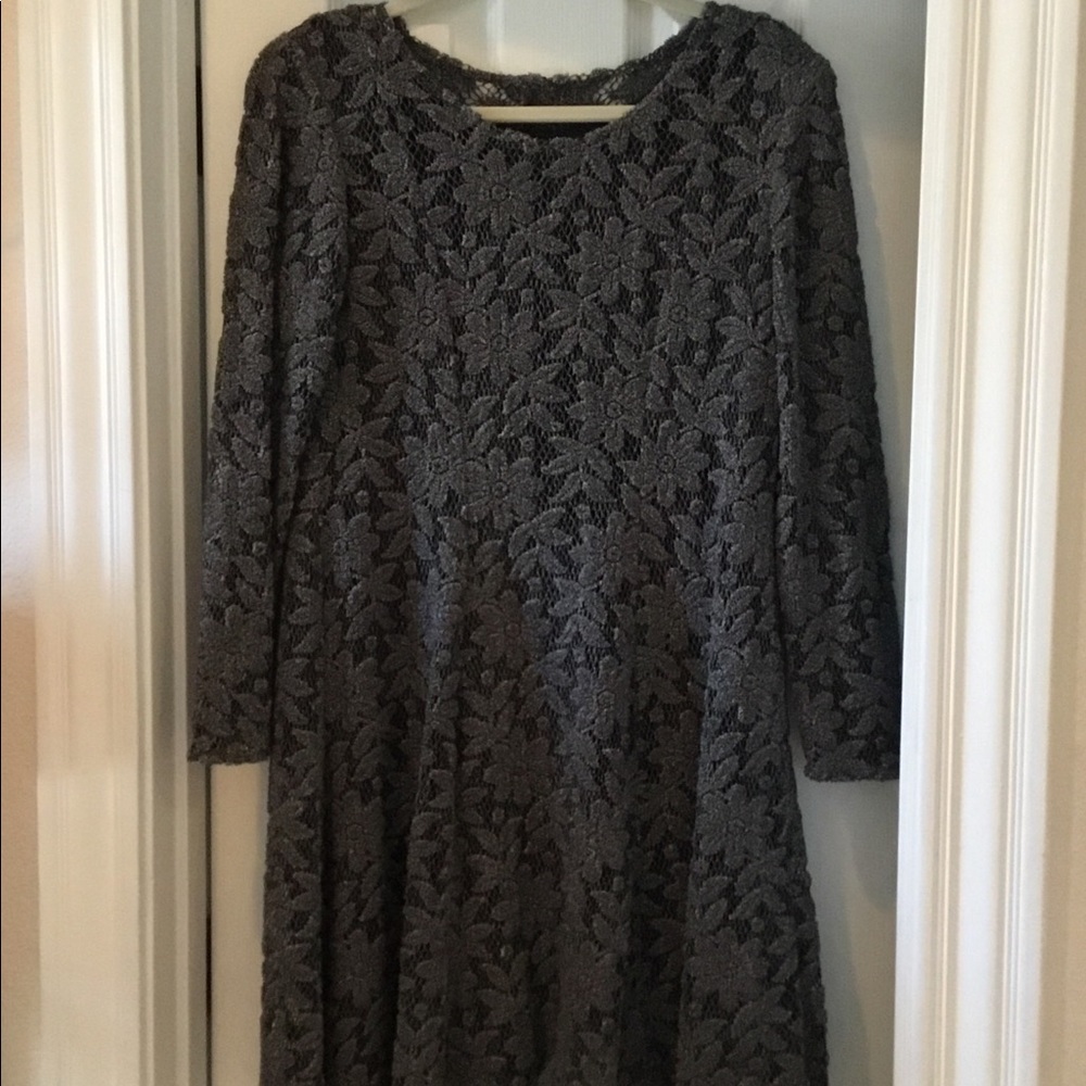 Heather Grey Lace Dress